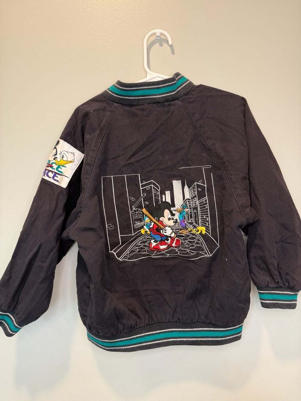 Mickey Inc Kids Jacket Size S Black Embroidered Mickey